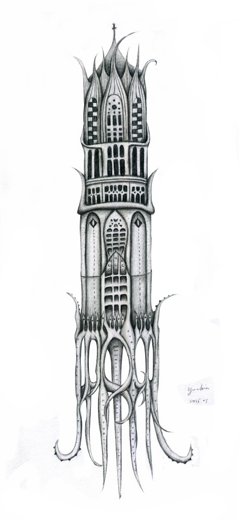 Hidden Creatures in Utrecht Dom Tower_Sketch @ChiaDNA