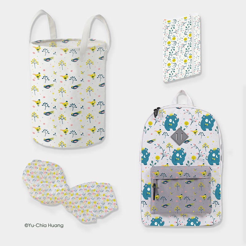 Cute Elephant for kids & Floral patterns for ladies